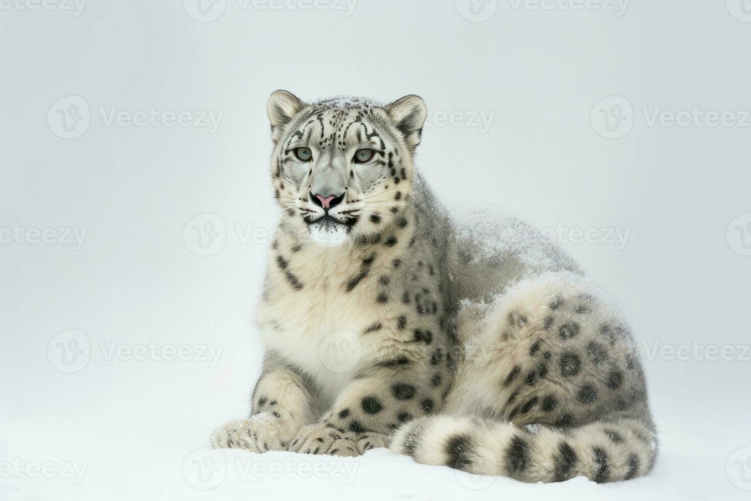 nieve leopardo. generar ai foto