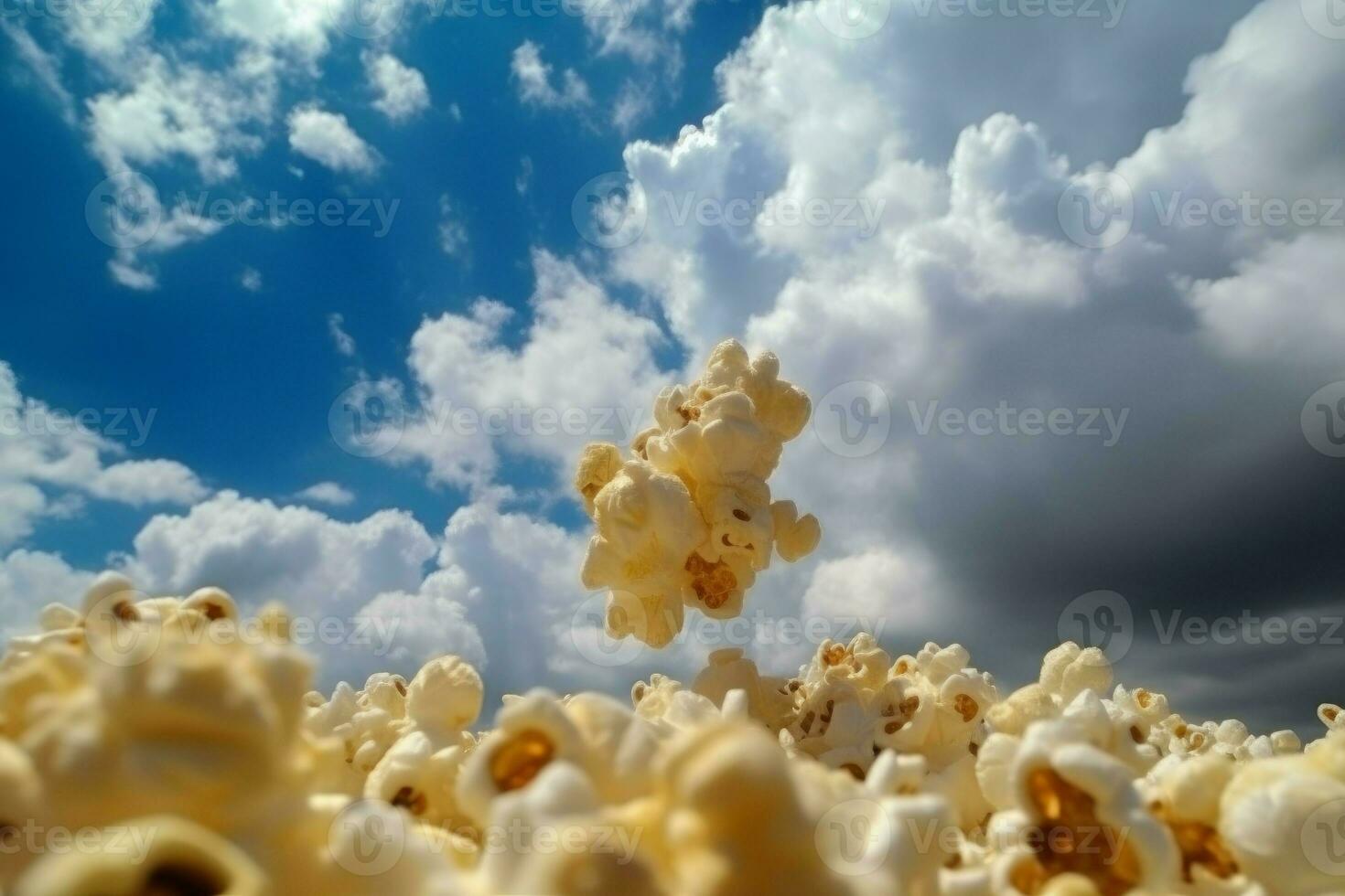 Popcorn snack sky nature. Generate Ai photo