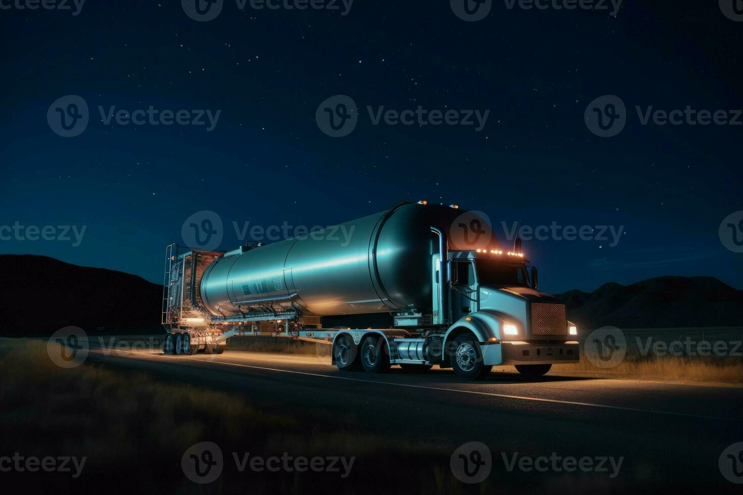 Truck hydrogen fuel. Generate Ai photo