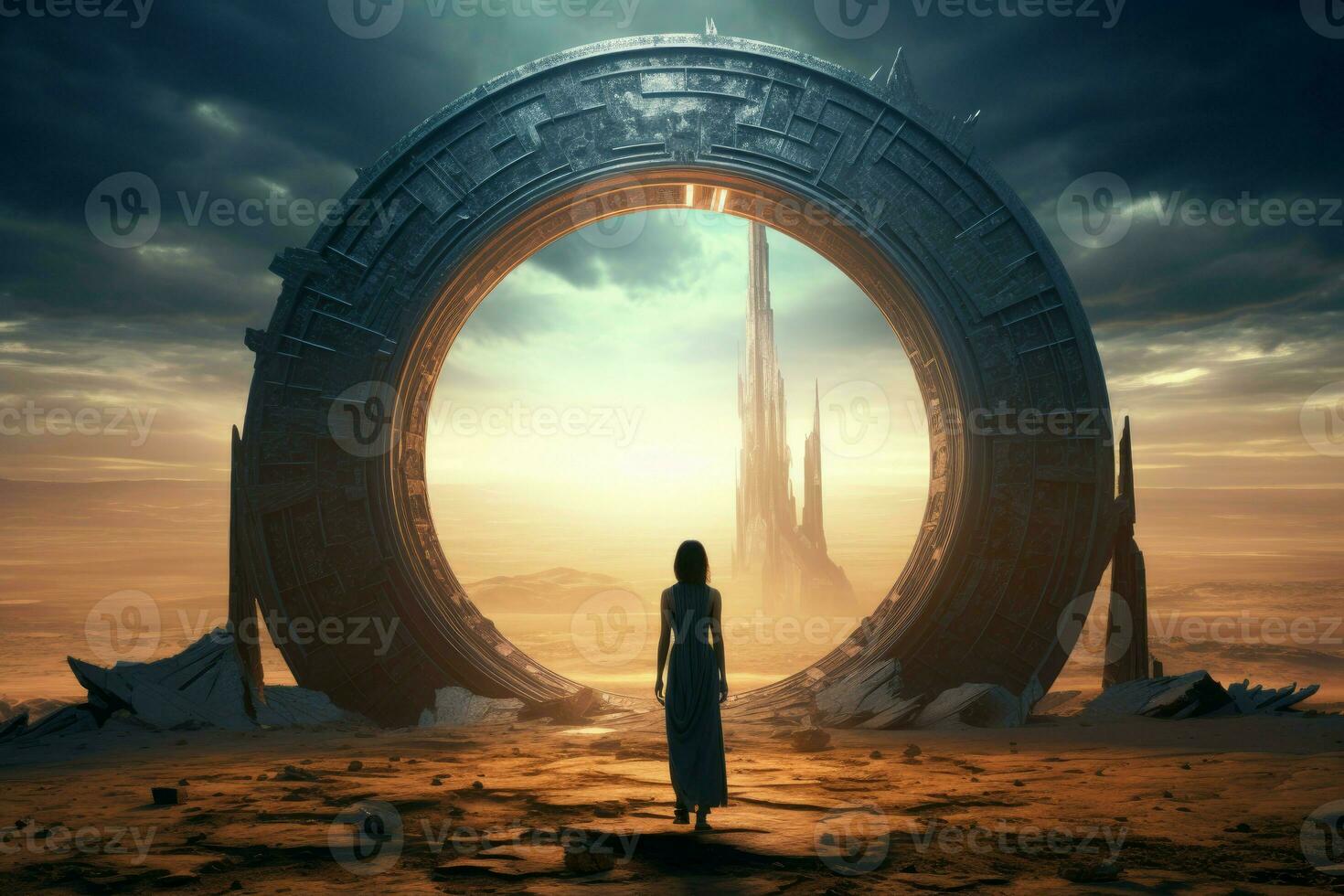 Stargate man science. Generate Ai photo