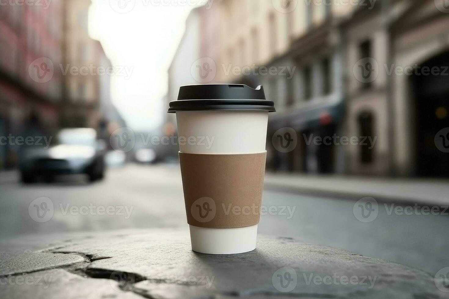 Takeaway coffee cup. Generate Ai photo