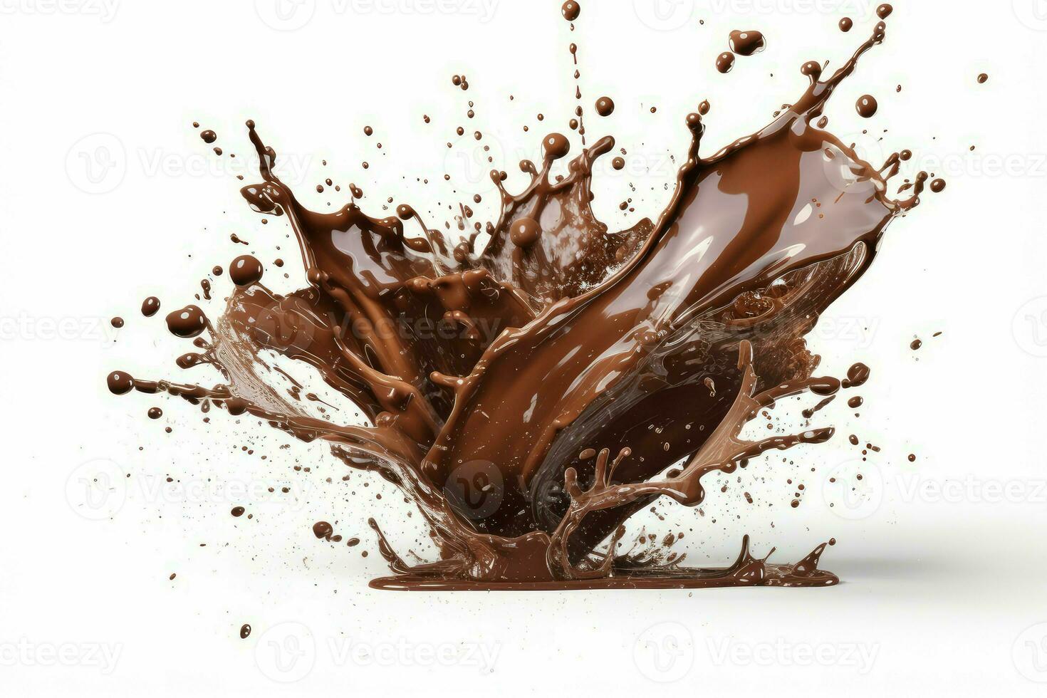 Chocolate splash food. Generate Ai photo