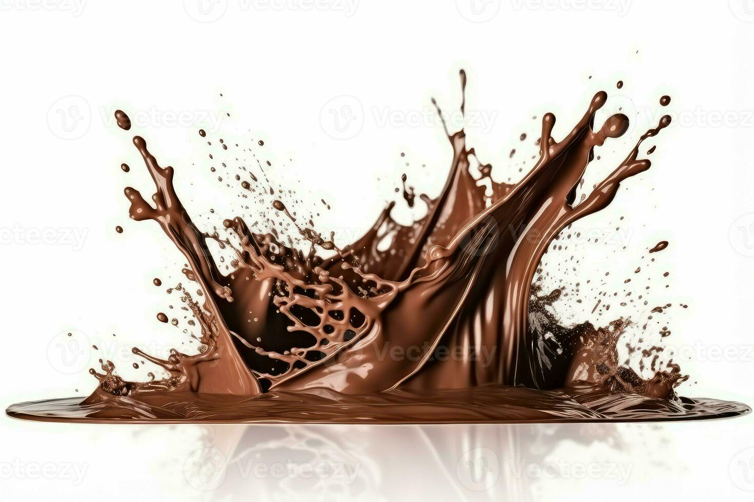 Chocolate splash dark. Generate Ai photo