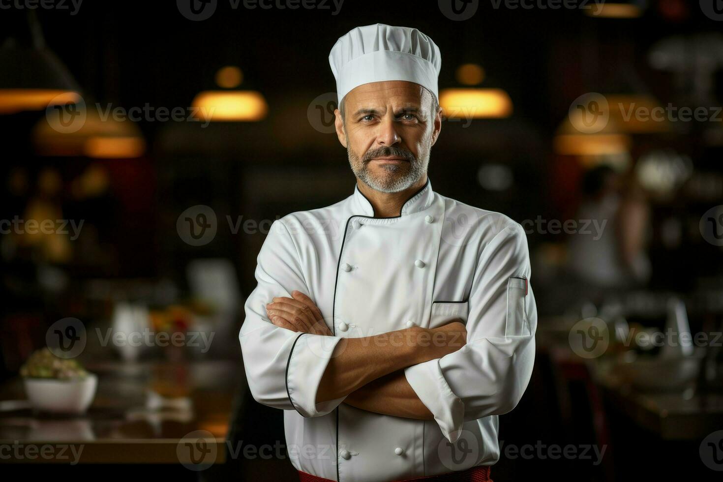 Handsome male master chef. Generate Ai photo