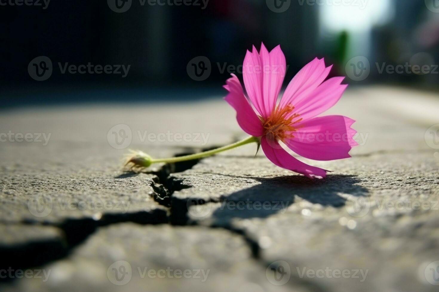 flor ruina ciudad. generar ai foto