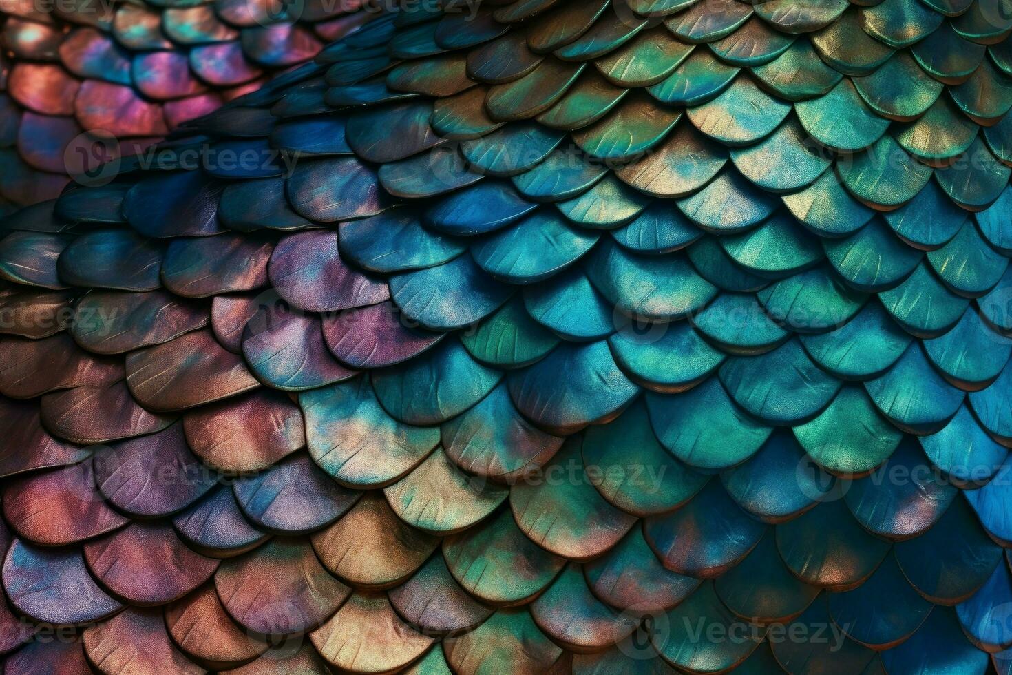 Dragon skin texture rainbow. Generate Ai photo