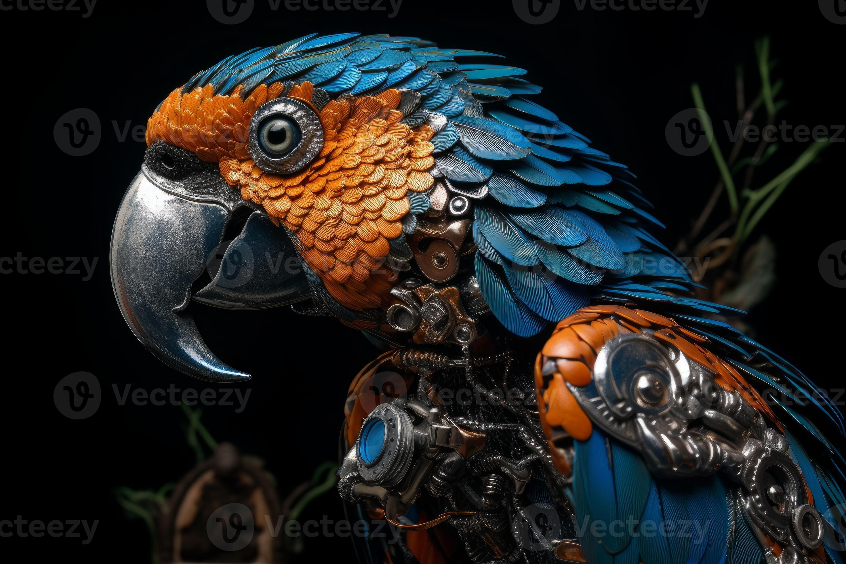Steelpunk mechanical parrot. Generate Ai 26488231 Stock Photo at Vecteezy
