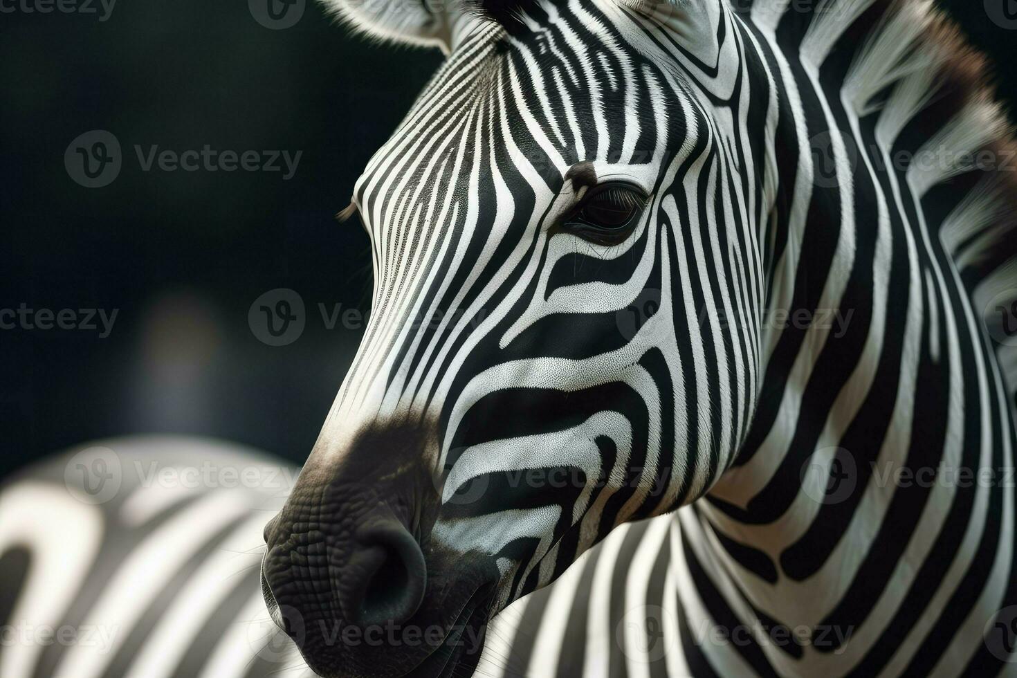 Zebra animal mammal. Generate Ai photo