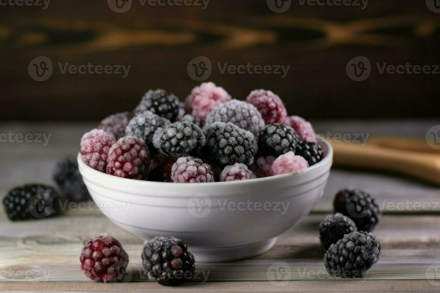 congelado moras. generar ai foto