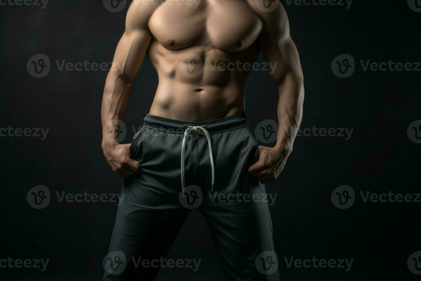 atlético hombre abdominales macho. generar ai foto