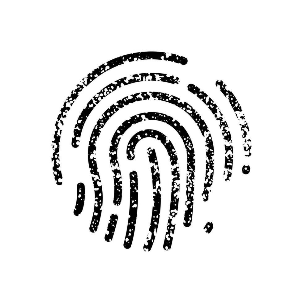 Finger Print Silhouette Icon. Digital Privacy Security. Fingerprint Pictogram. Human Thumbprint, Biometric Identity Sign. Unique Imprint, ID Symbol. Use Safe Password. Isolated Vector Illustration.