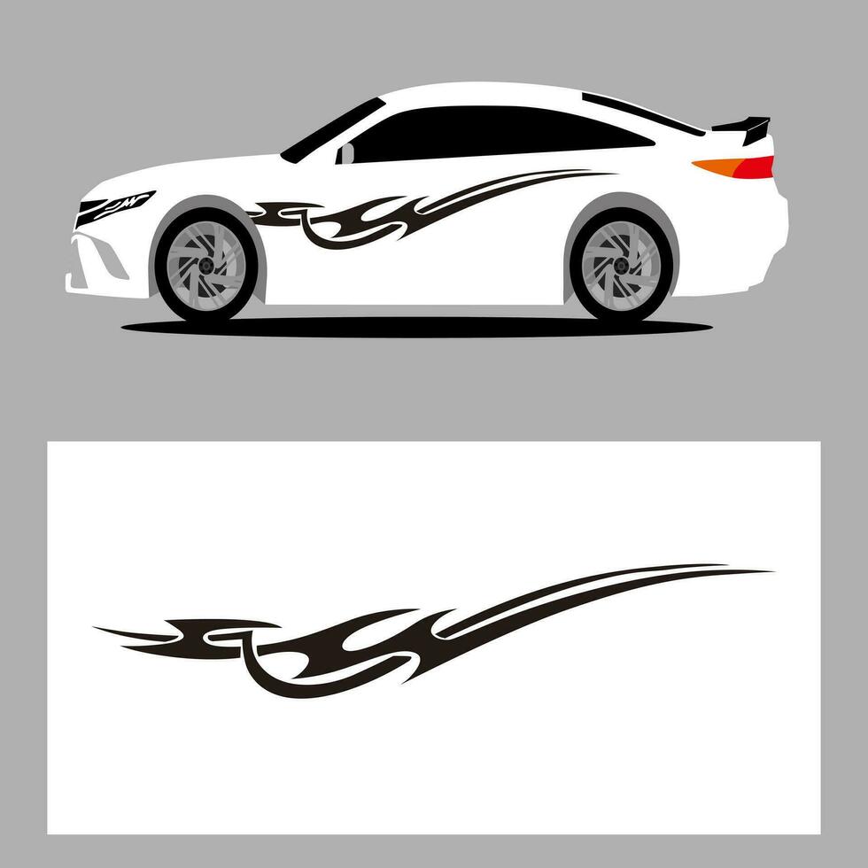 car vector art decal. stripes car decal. sticker car decal