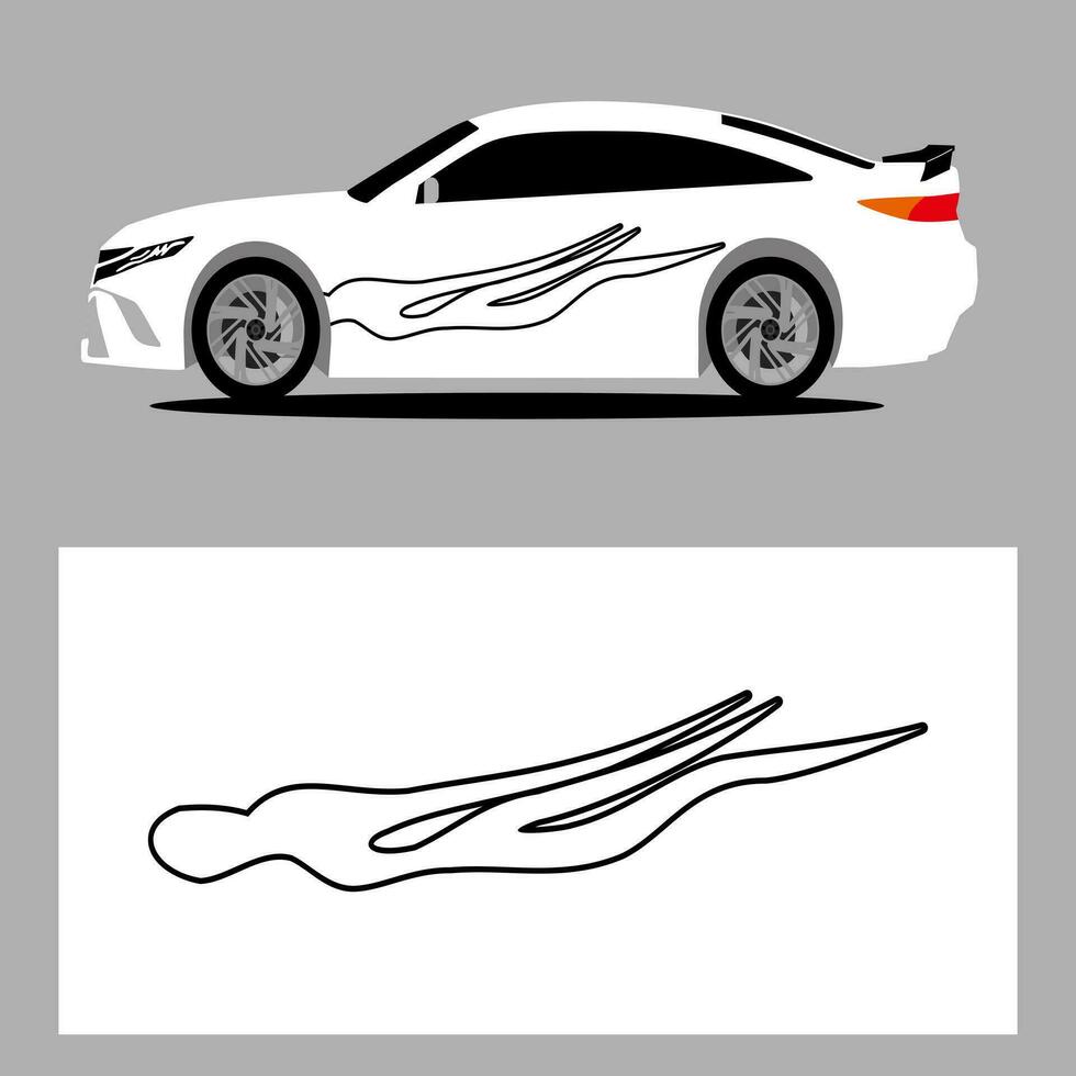 car vector art decal. stripes car decal. sticker car decal