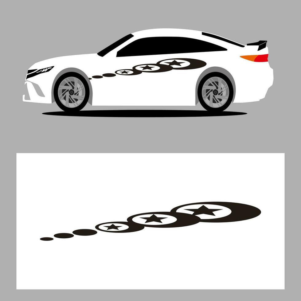 car vector art decal. stripes car decal. sticker car decal