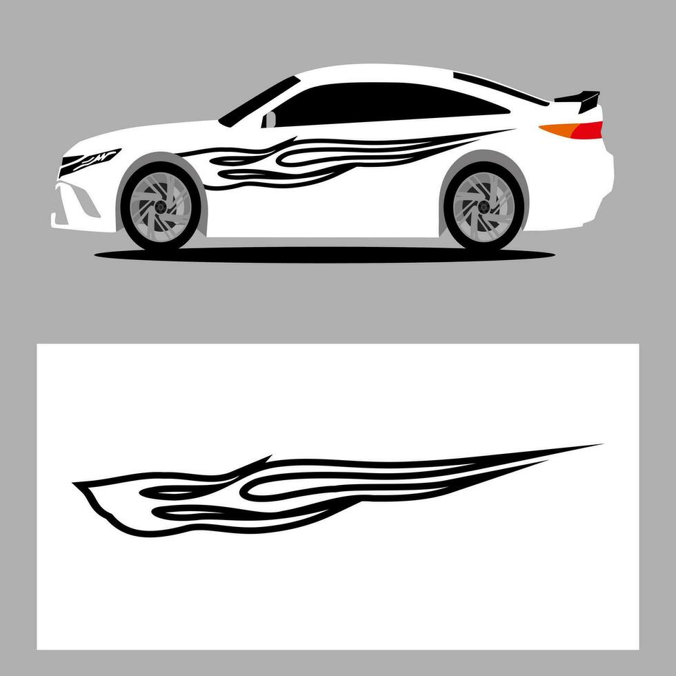 car vector art decal. stripes car decal. sticker car decal