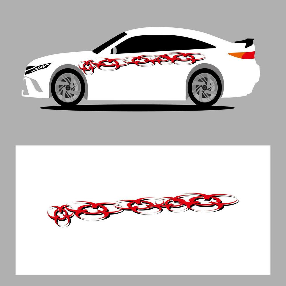 car vector art decal. stripes car decal. sticker car decal