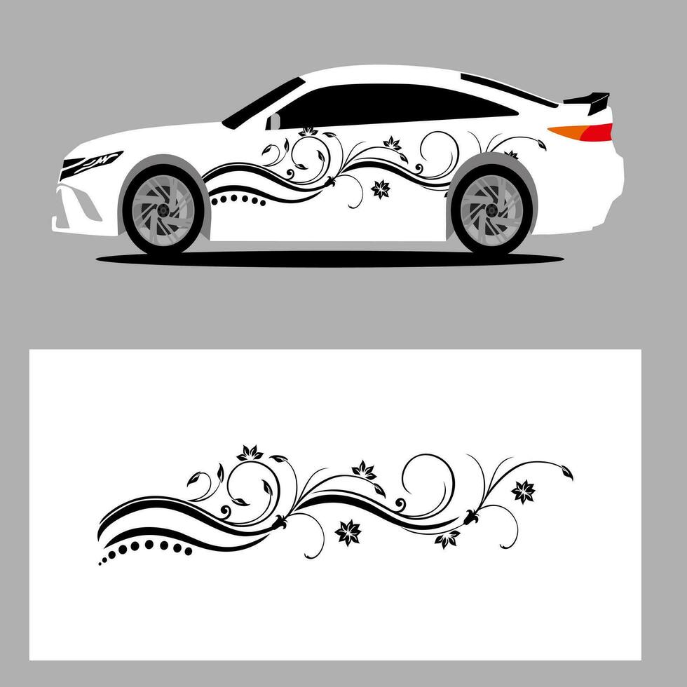 car vector art decal. stripes car decal. sticker car decal