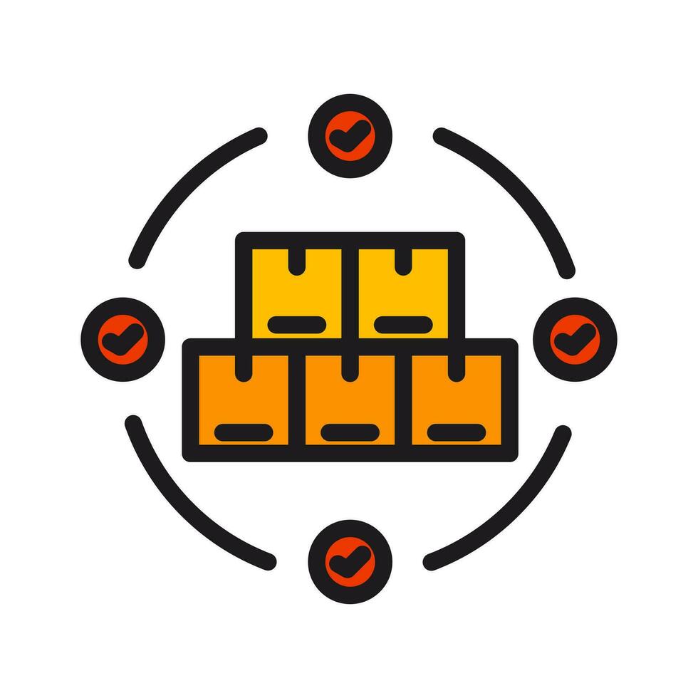 Supply chain icon. Supply chain design concept of logistics. Simple element vector illustration on white background.