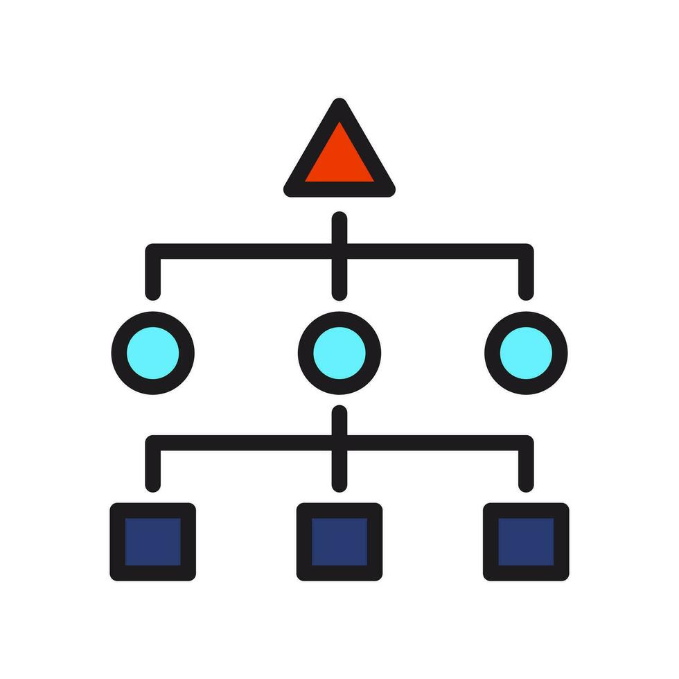 organization management hierarchical icon vector illustration isolated on white background