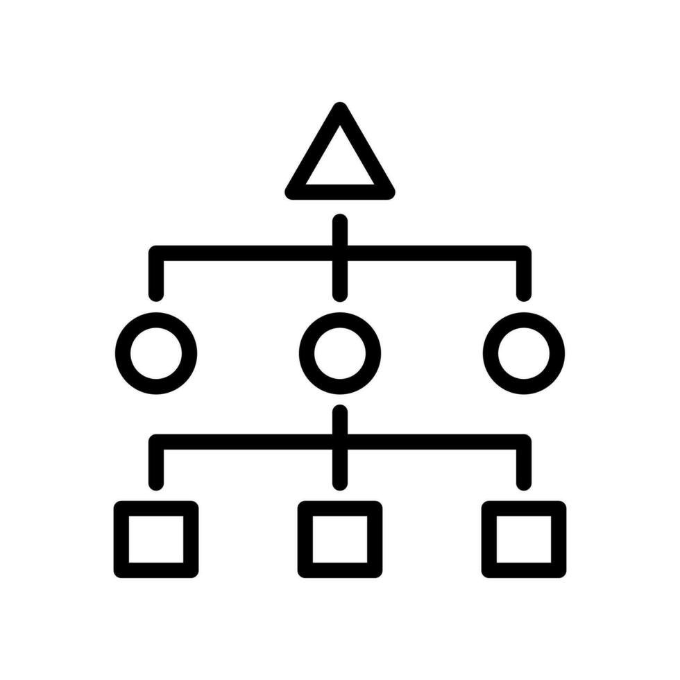 organization management hierarchical icon vector illustration isolated on white background