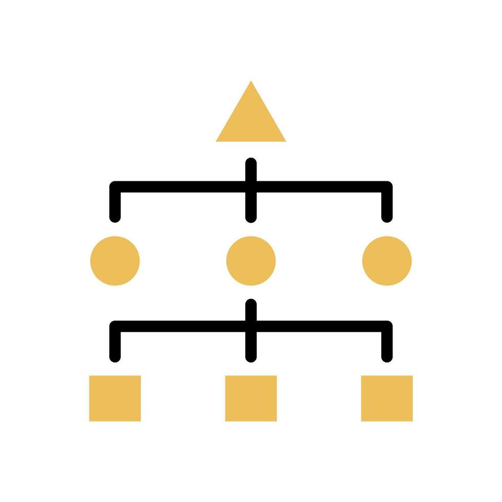 organization management hierarchical icon vector illustration isolated on white background