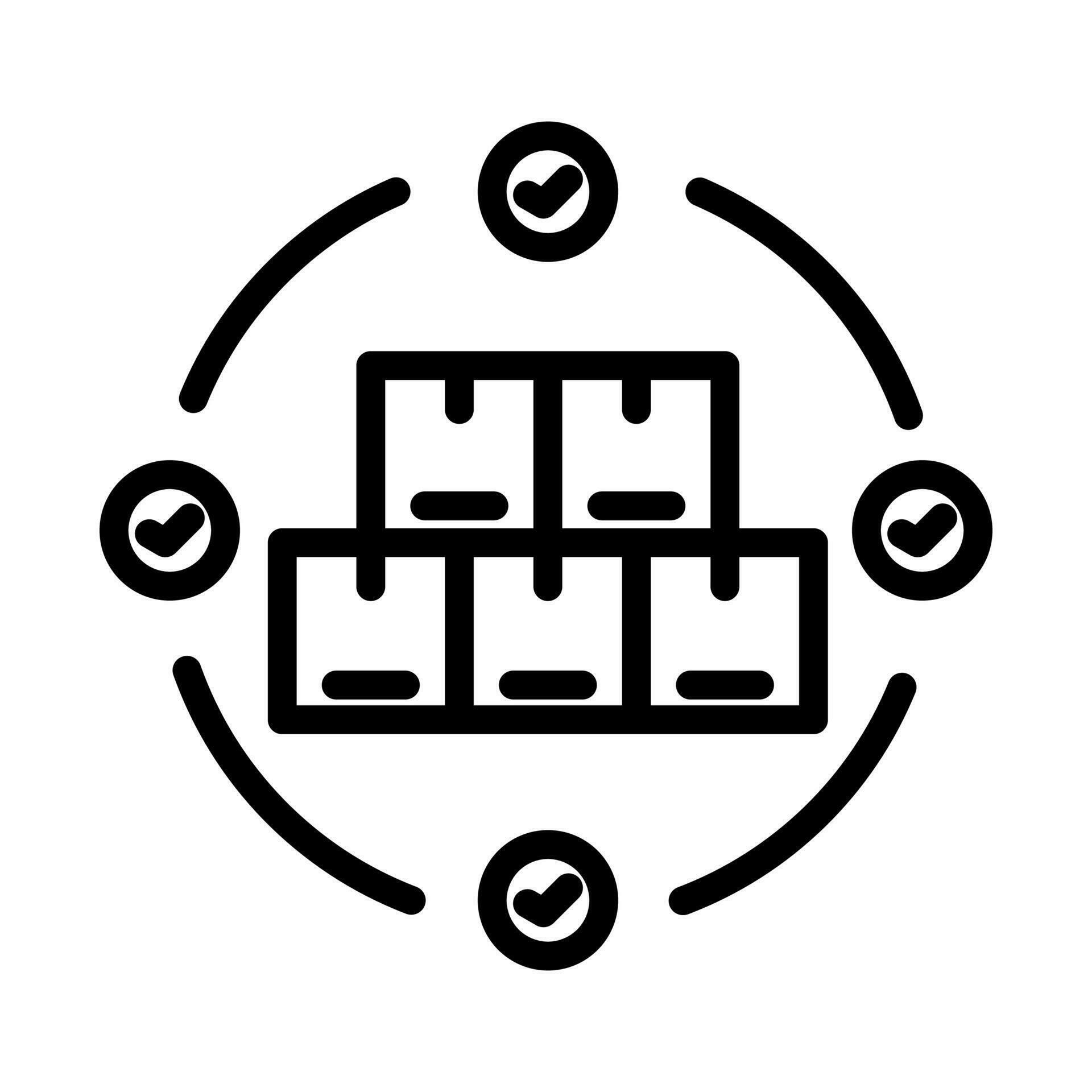 Supply chain icon. Supply chain design concept of logistics. Simple element vector illustration