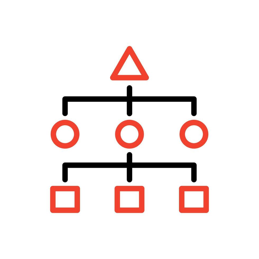 organization management hierarchical icon vector illustration isolated on white background