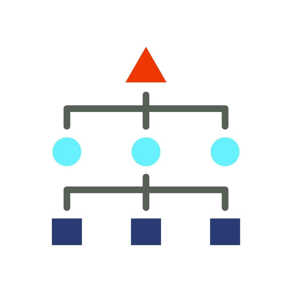 organization management hierarchical icon vector illustration isolated on white background