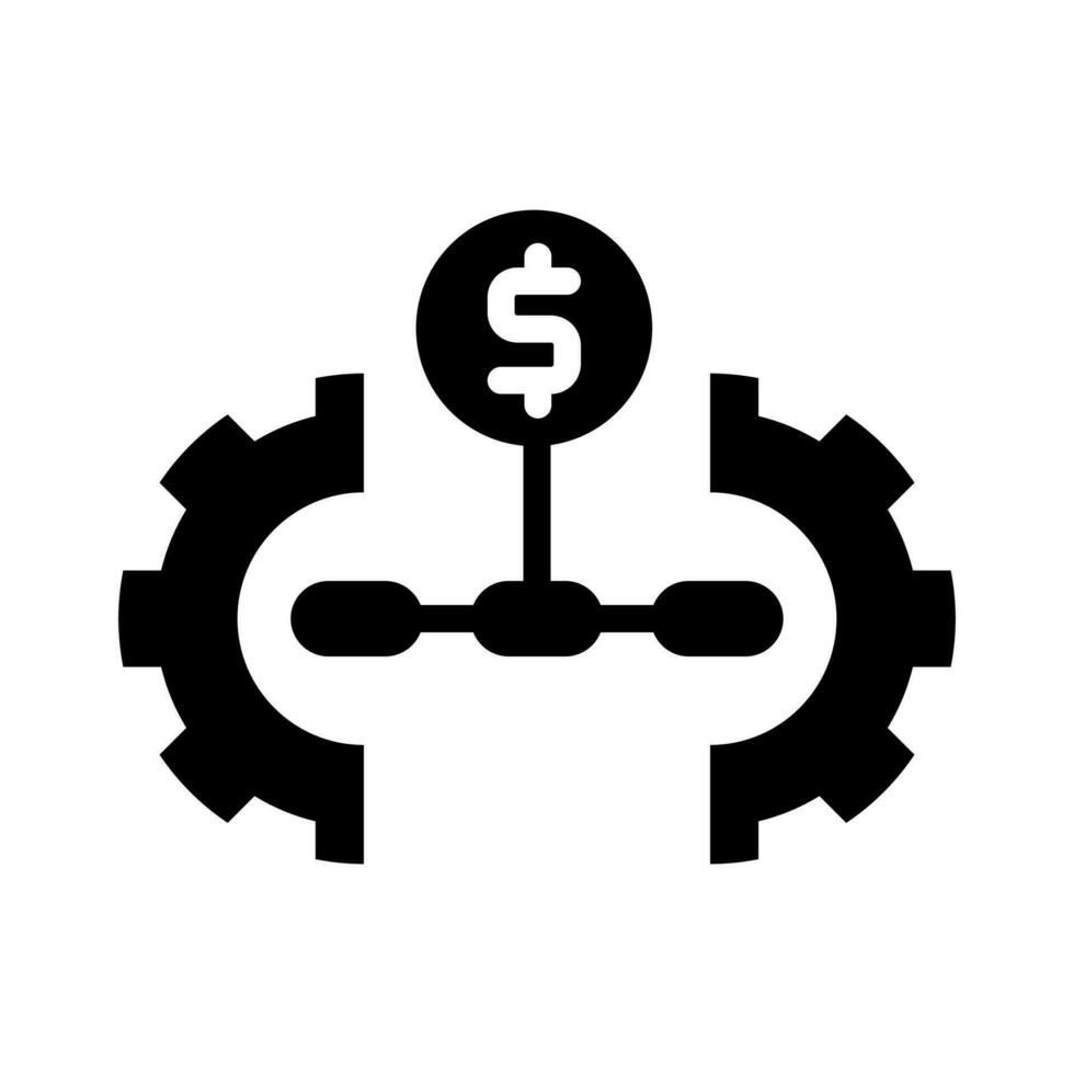 value chain icon.business chain,money chain illustration. isolated on white background vector