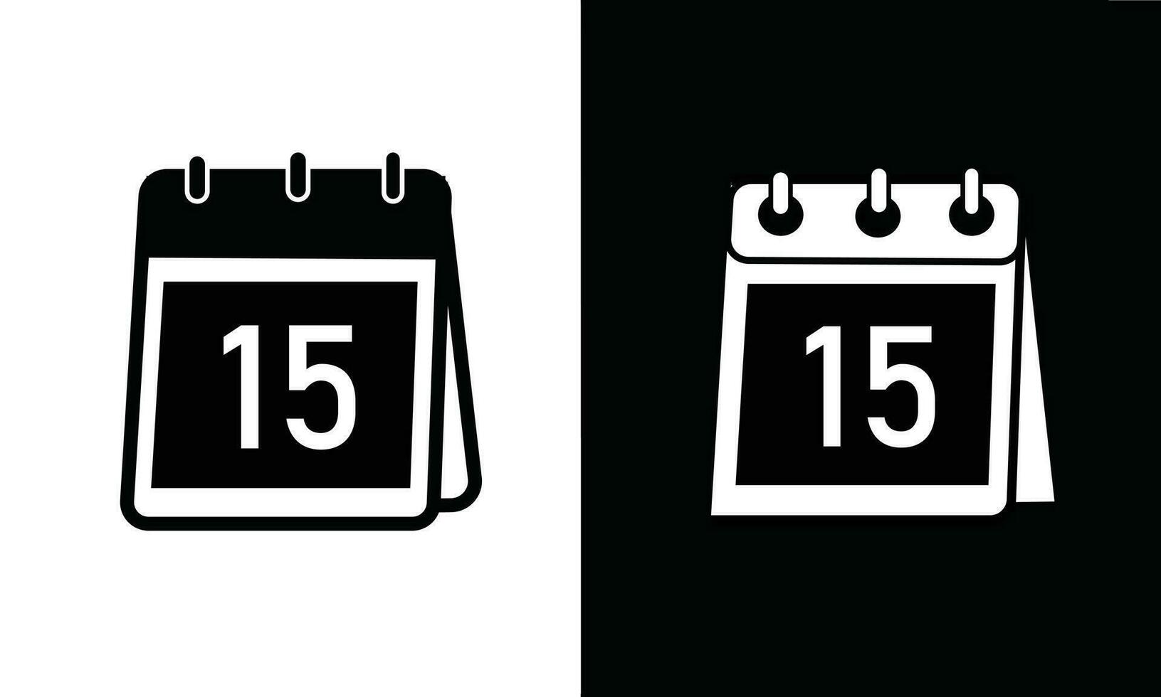 Calender icon vector. Calender silhouette. School supplies icon vector. Back to school concept. Learning and education icon. Flat vector in black and white.