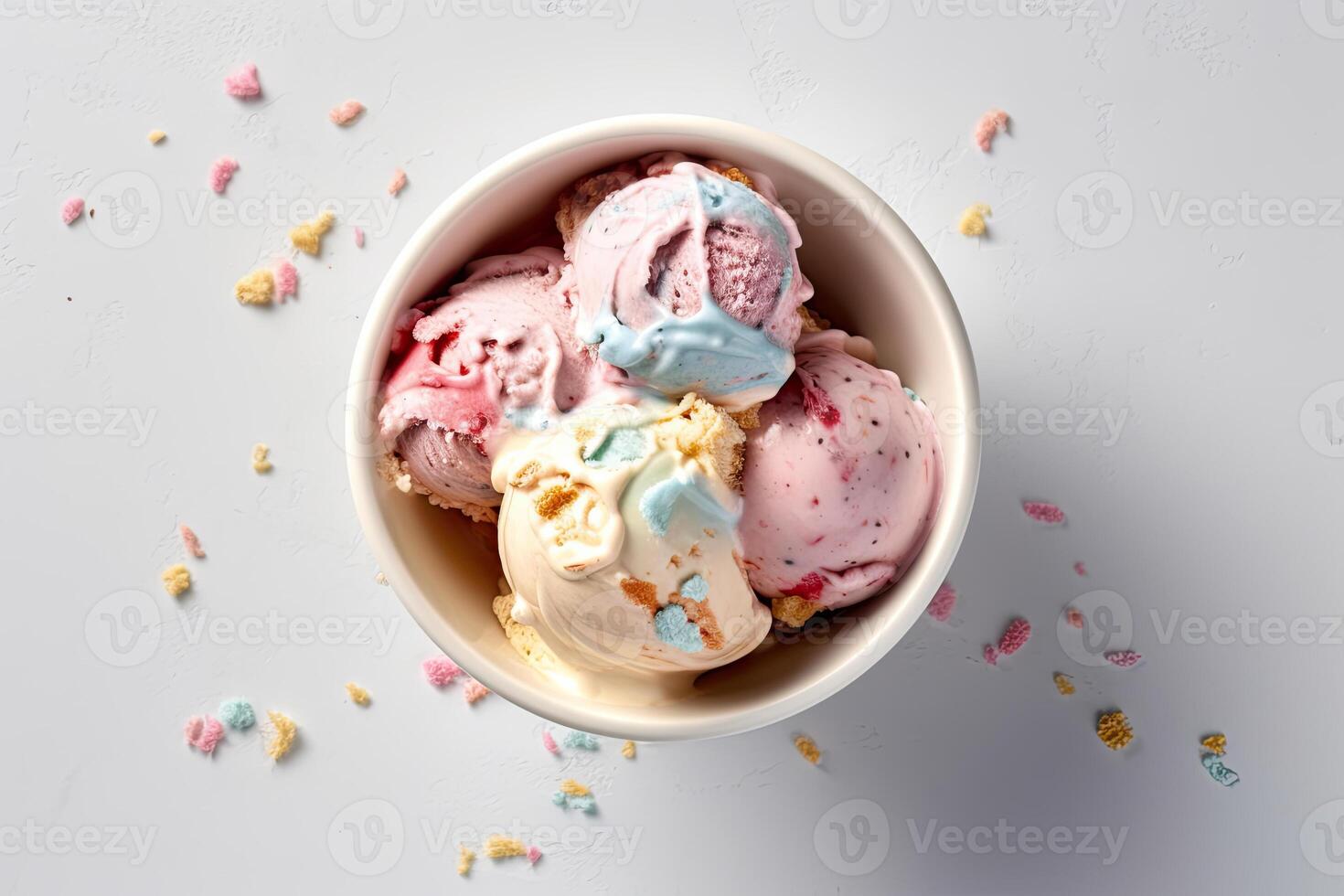 ice cream in a bowl. photo