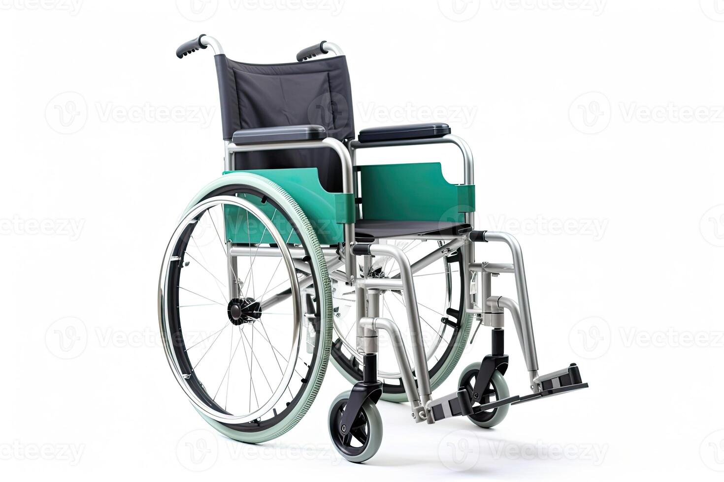 wheelchair isolated on white. AI Generated photo