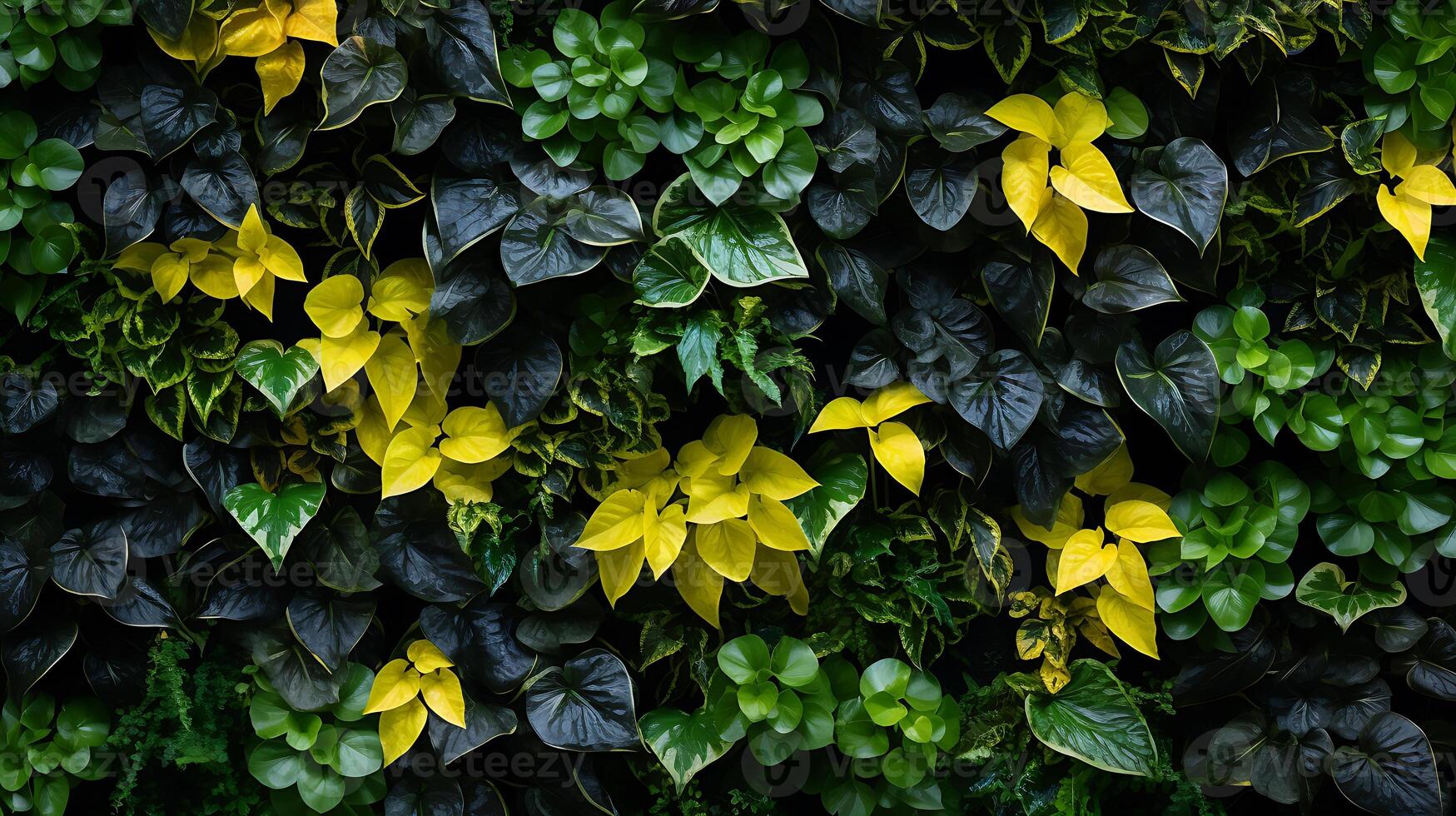 Stunning vertical garden backgrounds featuring lush plants against a captivating wall backdrop. Perfect for adding a touch of nature to your projects. photo