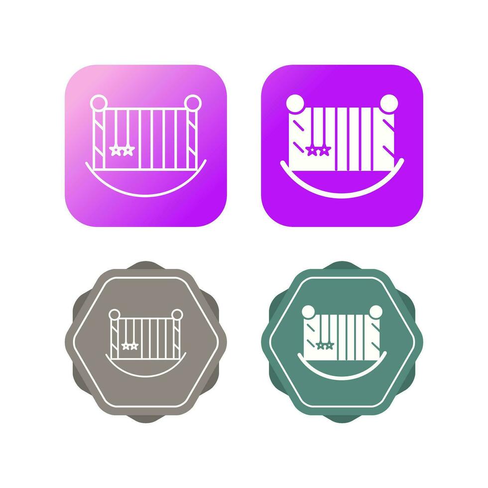Baby Cot Vector Icon