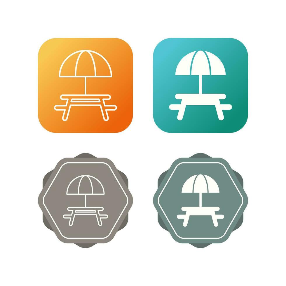 Camping Table Vector Icon