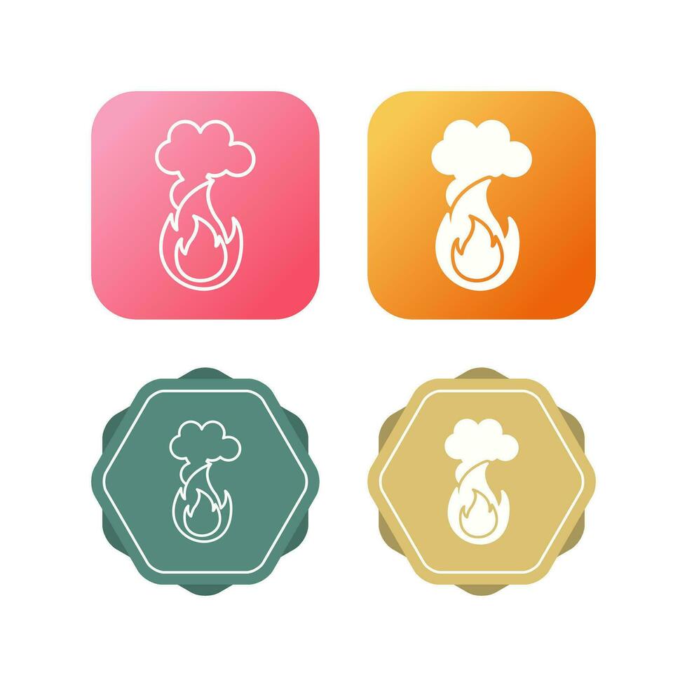 Fire Pollution Vector Icon