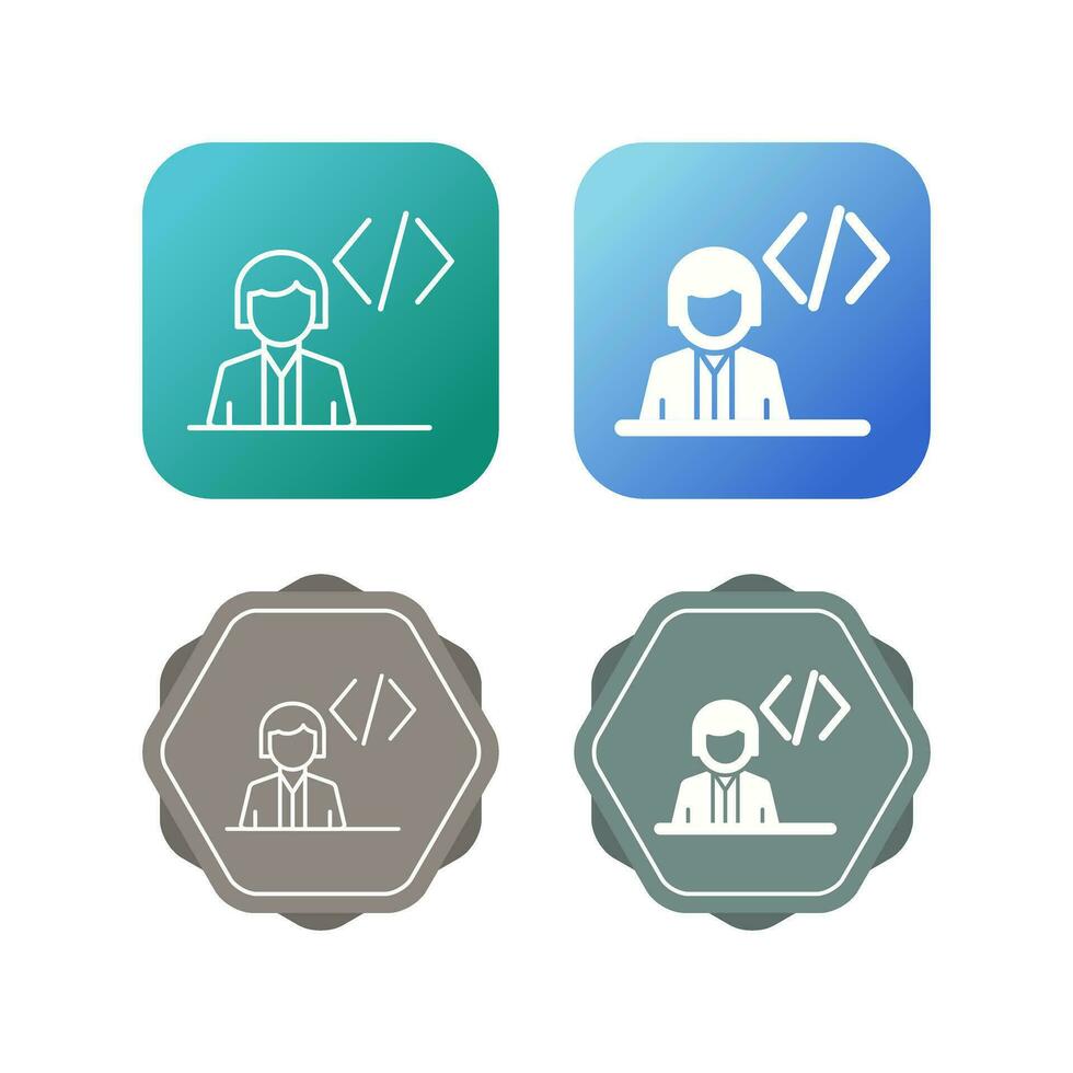 icono de vector de programador