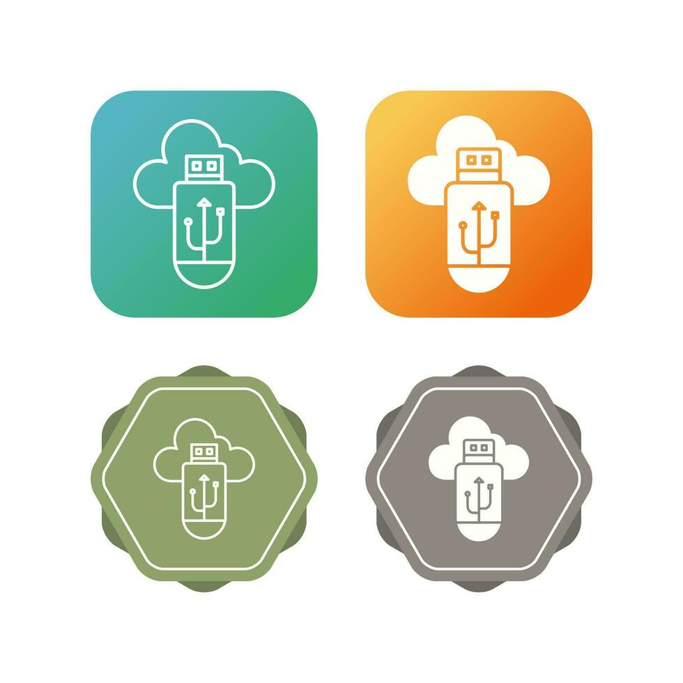 Usb Cloud Vector Icon