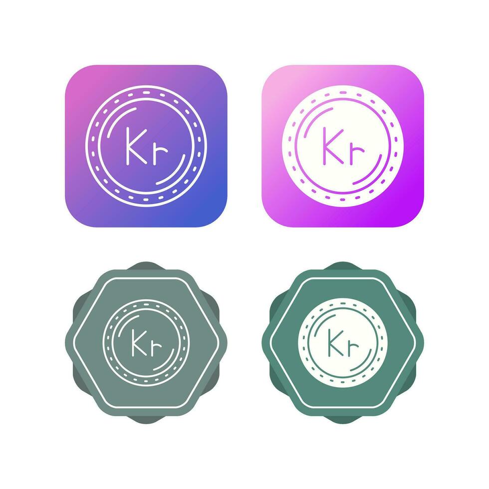 Krone Currency Vector Icon