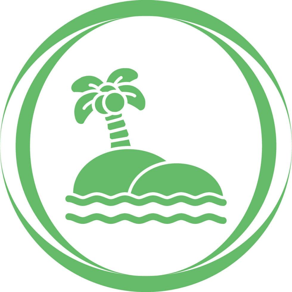 icono de vector de isla