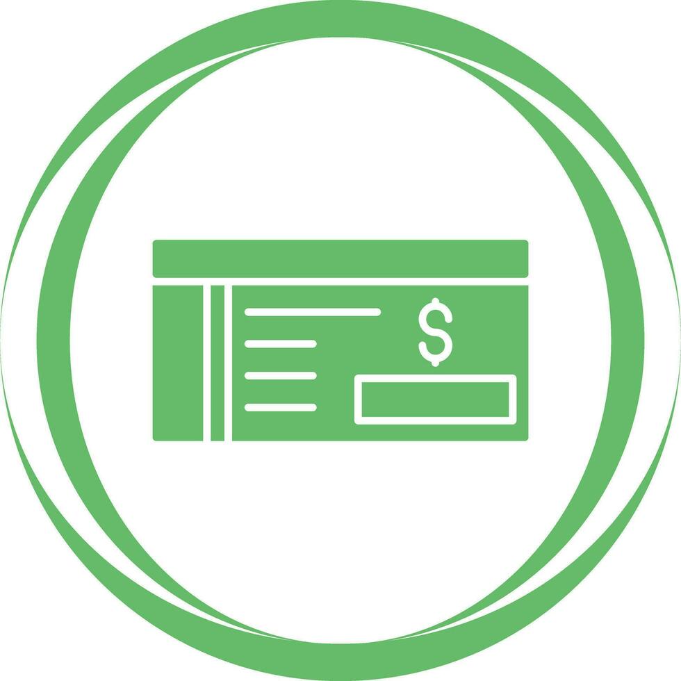 Bank Check Vector Icon