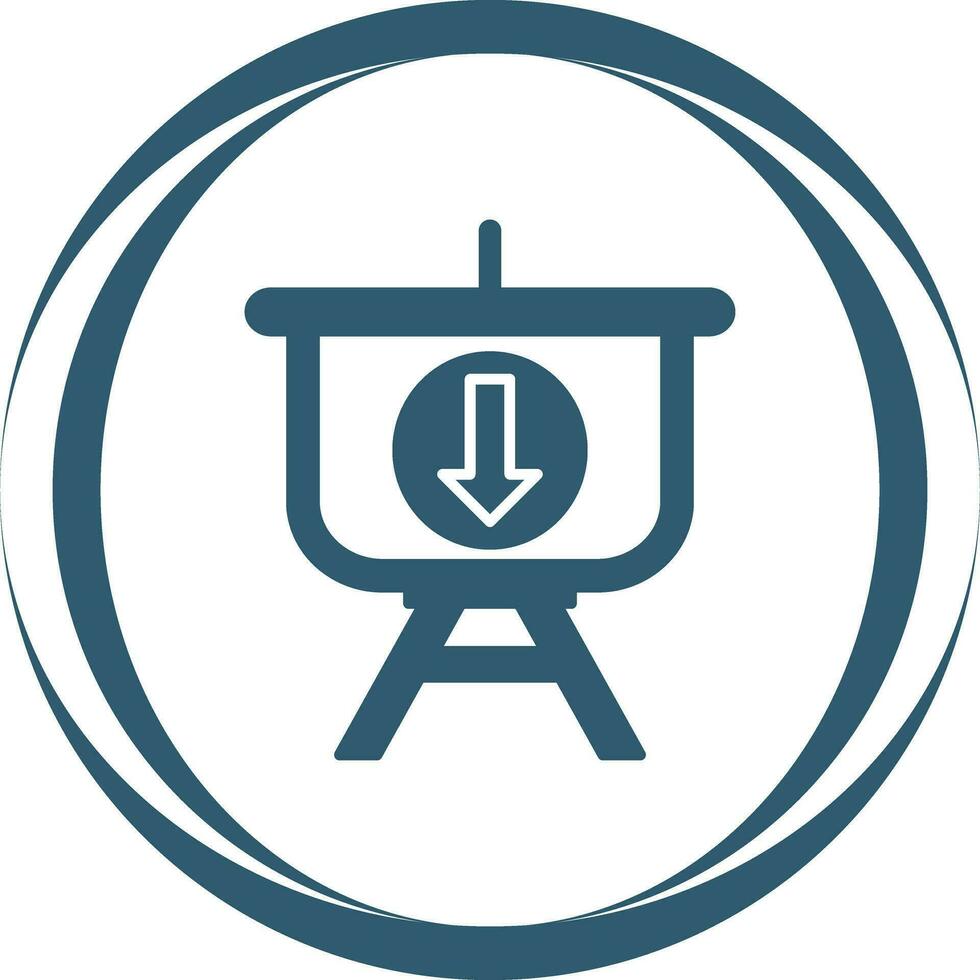 Downloading Presentation Vector Icon