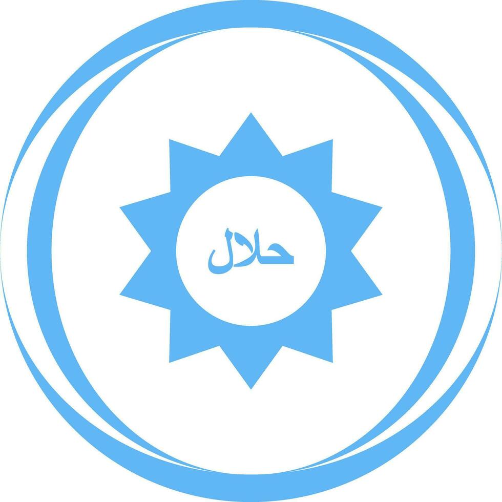 Halal Sticker Vector Icon