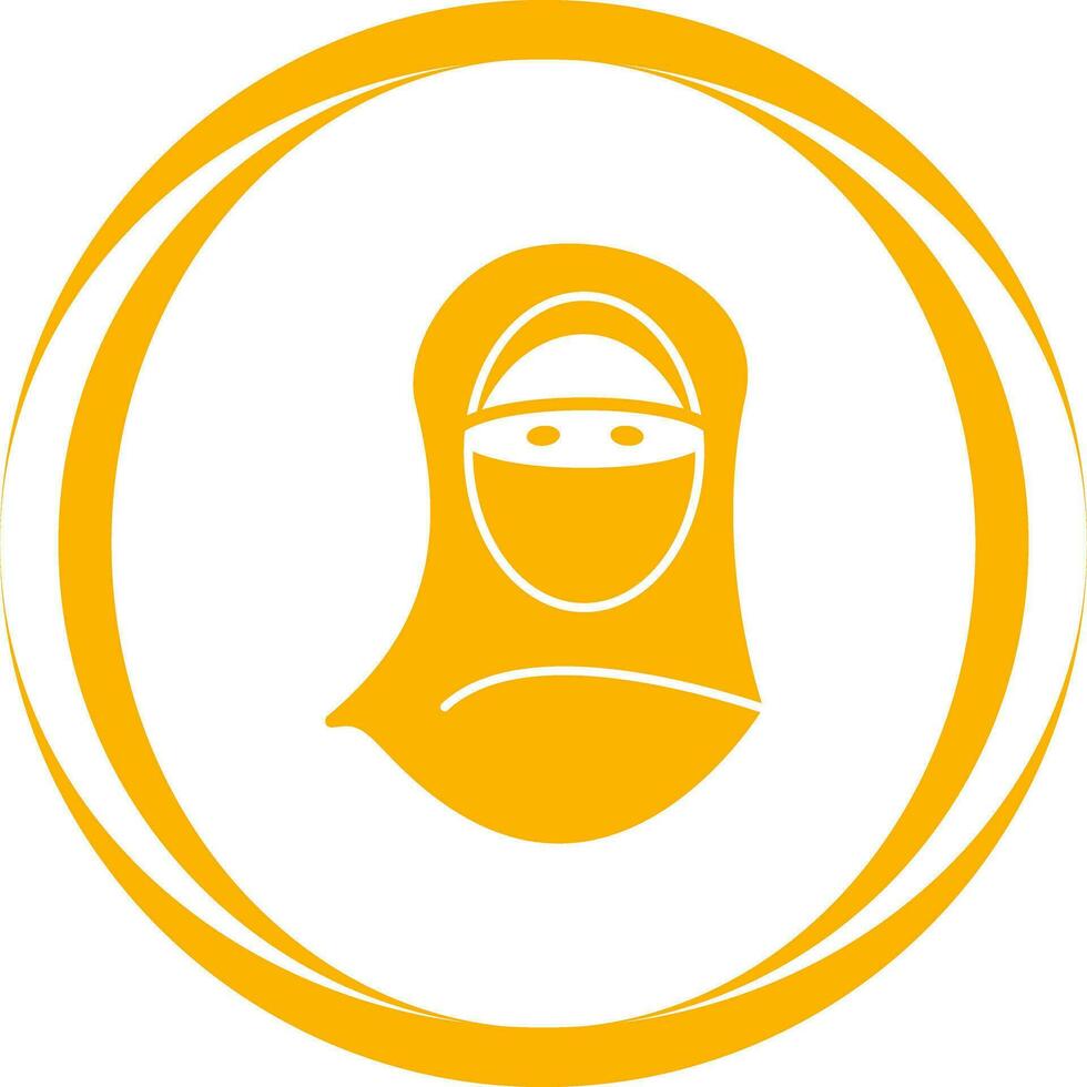 Woman with Niqab Vector Icon