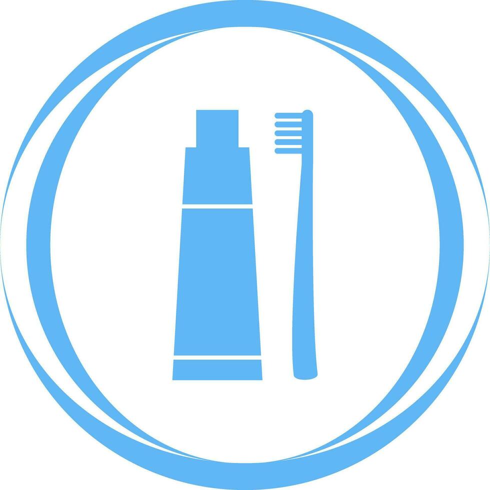 Toothbrush and Toothpaste Vector Icon