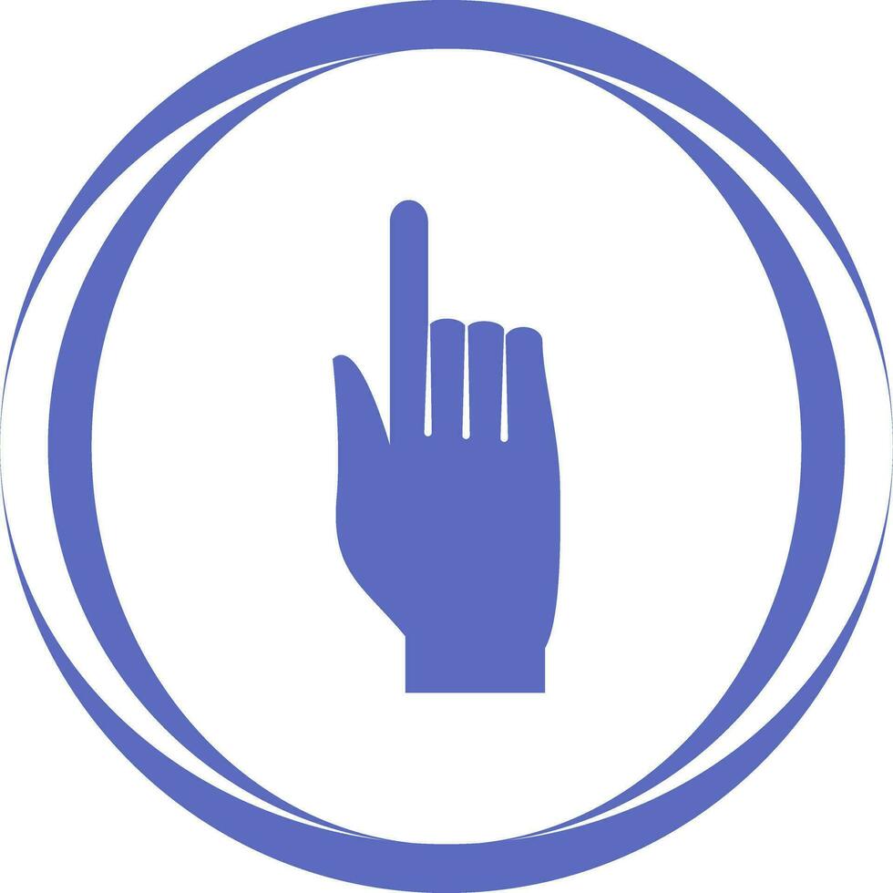 Raised Finger Vector Icon