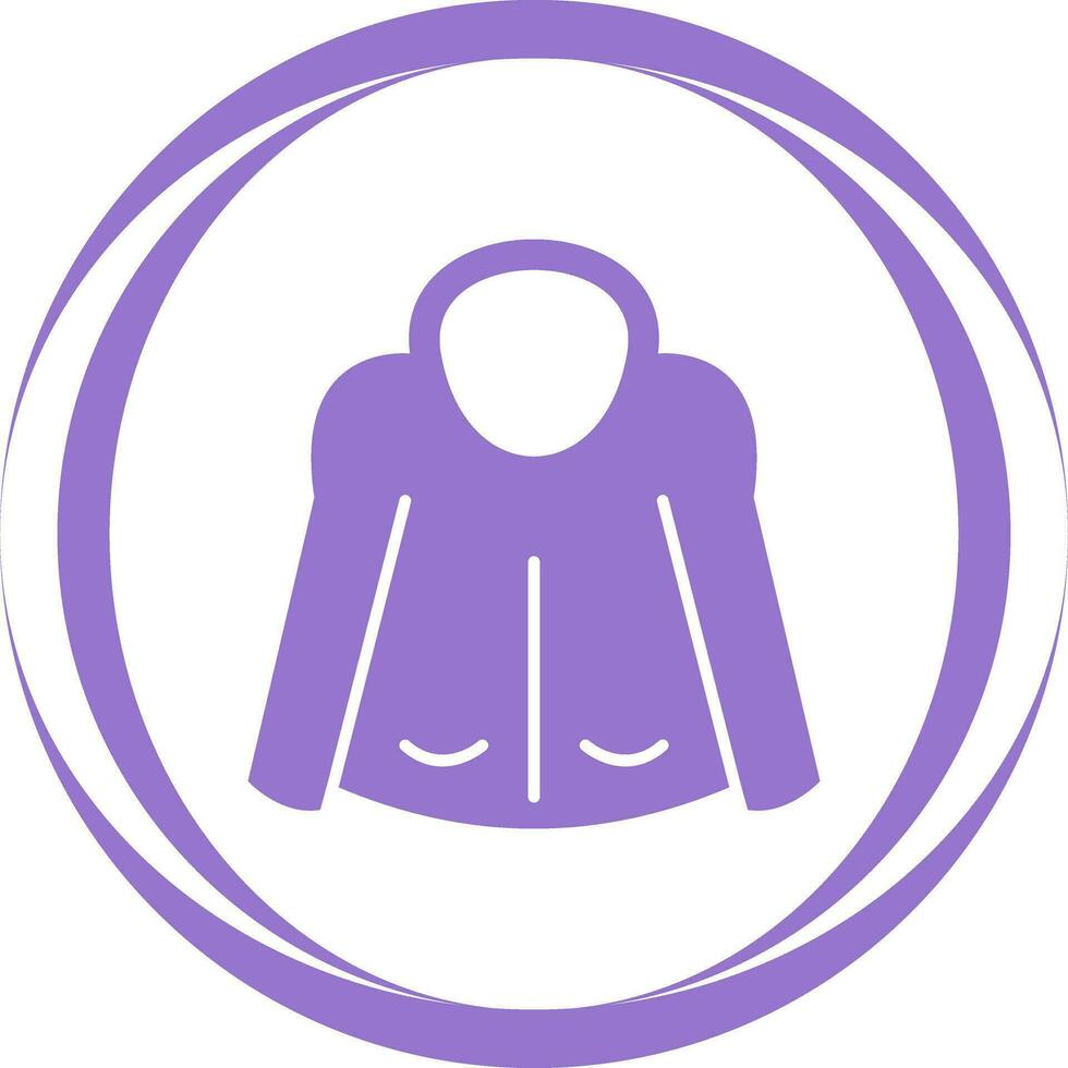 icono de vector de chaqueta caliente