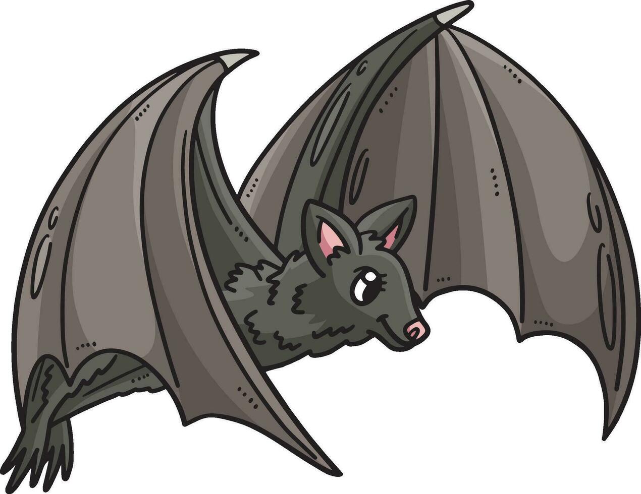 bebé murciélago dibujos animados de colores clipart ilustración vector