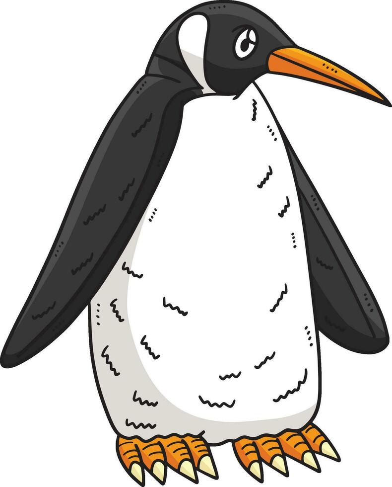 Mother Penguin Cartoon Colored Clipart vector