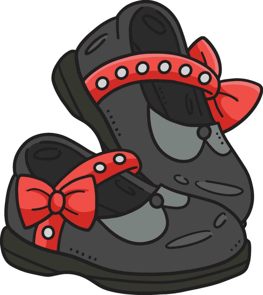 Shoes Cartoon Colored Clipart Illustration vector